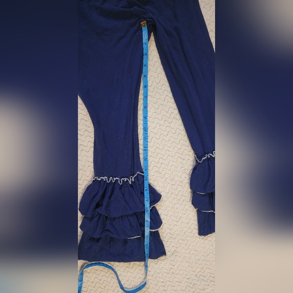 NWT Ruffle Girl Navy Blue and White 2 piece Long Sleeve Pant Outfit Size 10 - Picture 3 of 8